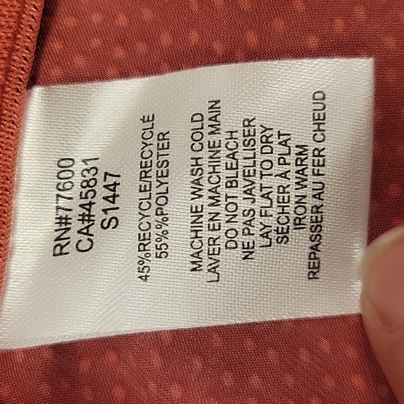 Saltwater Luxe Red-Orange Dotted Blouse, S - Picture 16 of 16